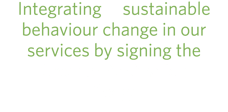 Integrating sustainable behaviour change in our services by signing the Greener Arbitration Pledge
