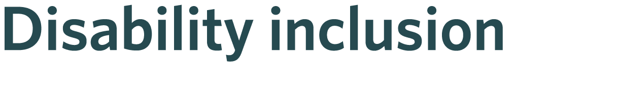 Disability inclusion