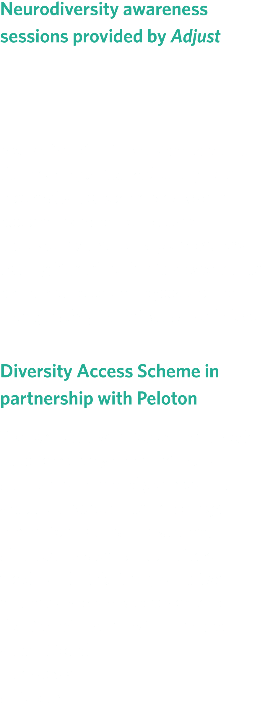 Neurodiversity awareness sessions provided by Adjust Neurodiversity 101 sessions explored the meaning of \“neurodiver...