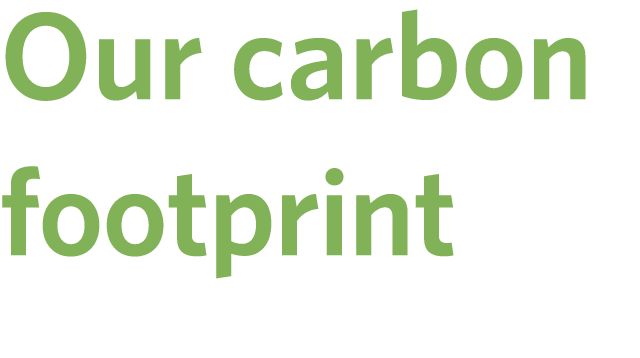 Our carbon footprint