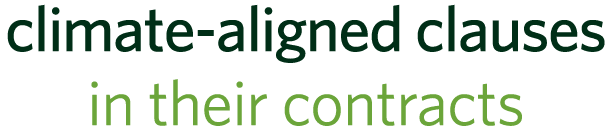 climate aligned clauses in their contracts