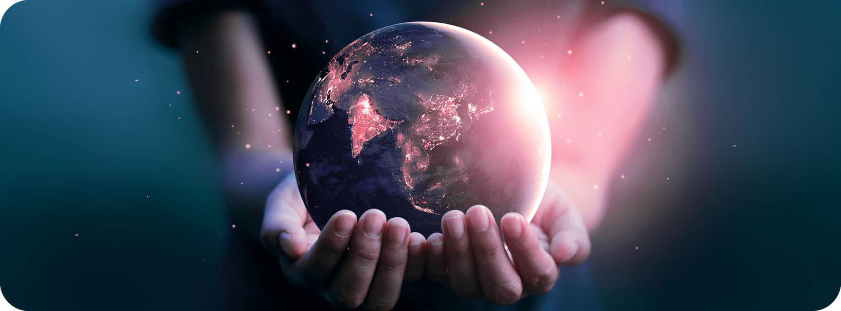 Earth at night was holding in human hands. Earth day. Energy saving concept, Elements of this image furnished by NASA  https://eoimages.gsfc.nasa.gov/images/imagerecords/79000/79790/city_lights_asia_night_8k.jpg