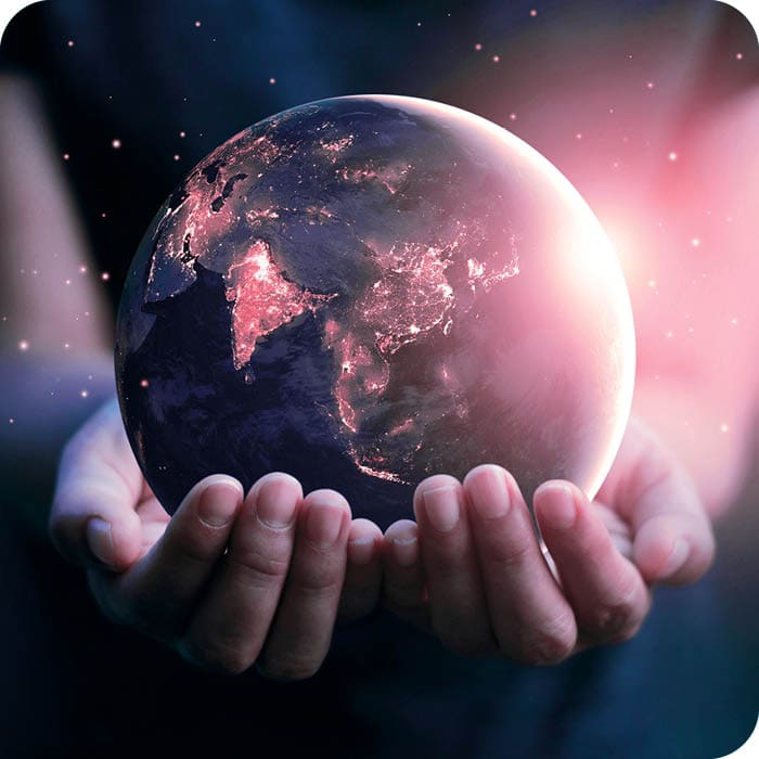 Earth at night was holding in human hands. Earth day. Energy saving concept, Elements of this image furnished by NASA  https://eoimages.gsfc.nasa.gov/images/imagerecords/79000/79790/city_lights_asia_night_8k.jpg