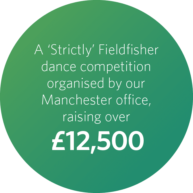 ﻿A ‘Strictly’ Fieldfisher dance competition organised by our Manchester office, raising over £12,500 